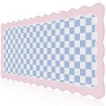 iCasso Pink Mouse Pad,Cute Desk mat Design with Irregular Edges,Extended Large Gaming Mousepad XXL,Soft Lycra Surface Keyboard Mat 15.7X35.4 Inches, Non-Slip Rubber Base Desk Pad for Home Office