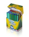 Crayola Super Tips Marker Set (100ct), Fine Point Washable Markers, Drawing Markers for Kids & Adults, Great for Thick & Thin Lines