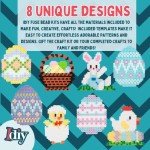 Easter Fuse Bead Kit, 8,000 Pieces (12 Colors)- 8 Unique Bunny & Egg Designs -DIY Gifts -Works w Perler Beads, Art Craft Project, Kids Party Activity