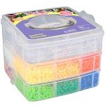 Easter Fuse Bead Kit, 8,000 Pieces (12 Colors)- 8 Unique Bunny & Egg Designs -DIY Gifts -Works w Perler Beads, Art Craft Project, Kids Party Activity