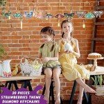 FairySandy 20 Pcs Butterfly Diamond Painting Keychains Kits Diamond Art Keychain 5d Butterfly Diamond Key Chain Spring Summer Diamond Hanging Ornaments Key Ring for Adults Beginners DIY Crafts Decor