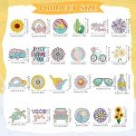 ZYNERY 24 Pcs Summer Magnets, Refrigerator Magnets Sunflower Beach Art, Mini Diamond Painting Kits, Decorative Magnets 5D Diamond Painting for Adults Home Decor DIY Crafts Gift
