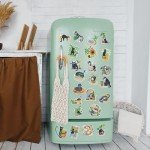 INCOK Refrigerator Diamond Art Magnets - 24PCS Black Cat Diamond Painting Fridge Sticker Set with Plant Crystal Painting Refrigerator Magnet for Beginner Adult Craft DIY Home Decor Good Luck Gift