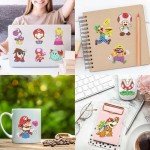 PICNICFUN Diamond Kits Stickers for Kids,24 PCS 5D DIY Cute Cartoon Characters and Animals Handmade Digital Paint Rhinestone Mosaic Sticker Making for Kids,Children Art Craft