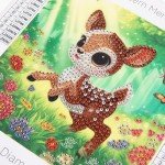 Modern Merch Small Diamond Art Packs Butterfly Deer & Penguin, Animal Diamond Dots for Adults, Jewel Art Painting Kits, Mini Gem Arts and Crafts for Adults, Round Drill 3 Pack Partial Drill