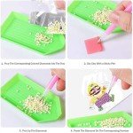 PICNICFUN Diamond Kits Stickers for Kids,24 PCS 5D DIY Cute Cartoon Characters and Animals Handmade Digital Paint Rhinestone Mosaic Sticker Making for Kids,Children Art Craft