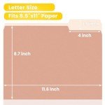 SUNEE File Folders, 30 Pack Manilla Folders 8.5 x 11, Colored File Folders Home Office School Supplies for Documents Files Paper,6 Pastel Colors