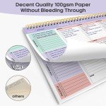 Weekly To Do List Notepad with 52 Undated Sheets（8.5"×11"）- Weekly Desk Planner for Women & Man, Work and Home - Violet Dream