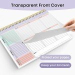 Weekly To Do List Notepad with 52 Undated Sheets（8.5"×11"）- Weekly Desk Planner for Women & Man, Work and Home - Violet Dream