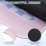 iCasso Pink Mouse Pad,Cute Desk mat Design with Irregular Edges,Extended Large Gaming Mousepad XXL,Soft Lycra Surface Keyboard Mat 15.7X35.4 Inches, Non-Slip Rubber Base Desk Pad for Home Office