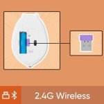 Akko Cat Theme Wireless Gaming Mouse, 2.4G GHz with a USB Receiver, Cute Optical Cordless Cartoon Mice for Computer/Laptop/Desktop/PC, Compatible with Mac/Win Orange Kate