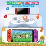 IINE Cute Switch Wireless Gamepad, Bluetooth Cartoon Kitten Nintendo Switch Controllers with Turbo/Double Vibration Function, for Girls, Kawaii, 10 Hours Playtime
