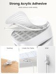 8Pack Cord Organizer [1s Lock] Spring Cable Management Clips - Lamicall Desk Cord Holder, Adhesive Cute Round Cable Clip, Phone Charger Wire Organizer Keeper for Nightstand Car Office Accessory, White
