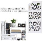 YGYQZ Small Bookshelf for Desktop Storage, Mini Cute Office Desk Shelves White Versatility Organizers for Women, Kids