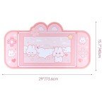 BelugaDesign Bunny Desk Pad | NS Switch Keyboard Gaming Mat Large Mat Mousepad | Pastel Pink Easter Animal Kawaii Cute Anime Desk Blotter Protector (Pink Rabbit, Large)