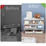 Marbrasse Desk Organizer with 6 Drawers, 3 Tier Stackable Storage Drawers Plastic Makeup Storage, Office Organizers and Storage, Desk Storage Box for Office, School, Home