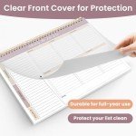 Weekly To Do List Notepad with 52 Undated Sheets（8.5"×11"）- Undated Weekly Planner Notepad for Office Desk Accessories and Supplies - Midnight Lilac