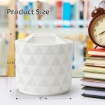 Nuozme Desk Organizer, 360-Degree Rotating Pencil Pen Holders For Desk, Diamond Pattern Pen Organizer With 5 Compartments, Cute Desk Accessories Decor For Office, School,Home,Art Supply (White)