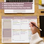 Weekly To Do List Notepad with 52 Undated Sheets（8.5"×11"）- Undated Weekly Planner Notepad for Office Desk Accessories and Supplies - Midnight Lilac