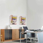 Spacrea Hanging File Holder Organizer - 6 Tier Wall Mount File Organizer for Women, Hanging Wall File for Office, School or Home, Rose Gold