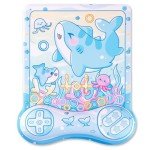 BelugaDesign Shark Mousepad | Cute Kawaii Anime Pastel Blue Mouse Pad | Ocean Underwater Nonslip Mat for Gaming Computer Laptop Keyboard Desk Accessory | Padded Squishy Wrist Rest for Easy Typing