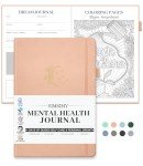 SIMSIMY Mental Health Journal, 91-Day Self Care Journal for Women Men, Guided Anxiety & Stress Relief Journal with Mood Tracker, Cognitive Behavioral Therapy Journaling with Mental Health Coloring Pages & Dream Log