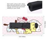 Kawaii Girly Cute Gaming Mouse Pad, Long Extended XXL Desk Mat, Extra Large Girl Anime Mousepad Keyboard Pads for Work Game Office Home, 35.4'' X 15.7''
