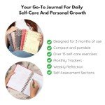Daily Self Care Journal for Women - A5, Wellness Journal with Prompts - Goal Journal for Happiness,Mindfulness,Productivity & Personal Development - Reduce Stress & Improve Mental Health - Pink