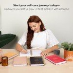 Daily Self Care Journal for Women - A5, Wellness Journal with Prompts - Goal Journal for Happiness,Mindfulness,Productivity & Personal Development - Reduce Stress & Improve Mental Health - Pink