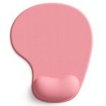 Office Mousepad with Gel Wrist Support - Ergonomic Gaming Desktop Mouse Pad Wrist Rest - Design Gamepad Mat Rubber Base for Laptop Computer -Silicone Non-Slip Special-Textured Surface (01Pink)