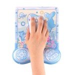 BelugaDesign Shark Mousepad | Cute Kawaii Anime Pastel Blue Mouse Pad | Ocean Underwater Nonslip Mat for Gaming Computer Laptop Keyboard Desk Accessory | Padded Squishy Wrist Rest for Easy Typing