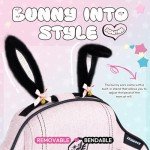 Dowinx Gaming Chair with Removable Cute Bunny Ears, Desk Game Chair Adiustable Height Cloth for Girl, Ergonomic Computer Chair for Adult, Teen, Executive Design for Home and Office, Pink
