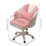HDHNBA Home Office Desk Butterfly Chair with Mid-Back Upholstered Modern Tufted Computer Task Chair Swivel Height Adjustable Velvet Vanity Makeup Chair