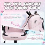 Dowinx Gaming Chair with Removable Cute Bunny Ears, Desk Game Chair Adiustable Height Cloth for Girl, Ergonomic Computer Chair for Adult, Teen, Executive Design for Home and Office, Pink