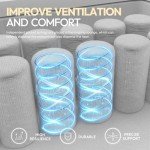 Dowinx Heated Massage Gaming Chair for Adults - Ergonomic Reclining Computer Chair with Sofa-Grade Pocket Spring Cushion & Adjustable Footrest, Heavy Duty Gaming Chair with Lumbar Support (White)