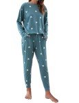 Blooming Jelly Womens Cute Pajama Sets Winter Pajamas Pj Set Fall Loungewear Pjs Lounge Pajamas 2025 (XX-Large, Blue)