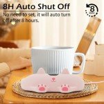 PUSEE Mug Warmer,Coffee Warmer for Desk Candle Warmer Auto Shut Off,Coffee Cup Warmer with 3 Temp Settings,Electric Beverage Warmer Plate for Coffee,Tea,Water Milk and Cocoa(Not Include Cup)