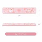 BelugaDesign Sakura Cat Desk Pad | NS Switch Keyboard Laptop Gaming Setup Accessories Mat Large Mat Mousepad | Pastel Pink Bunny Kawaii Cute Anime Desk Mat Blotter Protector with Gel Wrist Support