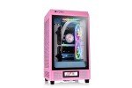 Thermaltake Tower 200 Mini-ITX Computer Case; 2x140mm Pre-Installed CT140 Fans; Supports GPU Length Up to 380mm; CA-1X9-00SAWN-00; Bubble Pink; 3 Year Warranty