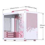 JONSBO/JONSPLUS Z20 Pink/White Micro-ATX Mini Tower Pc Case,with Detachable Carrying Handle, Mini Size, High-Performance Hardware Compatible, Support 240AIO, H160mm Cooler