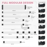 Vetroo 1000W Pink Power Supply ATX 3.1 Ready Dual PCIe 5.1, 80 Plus Gold Full Modular, Japanese 105°C Capacitors, Eco Mode with 120mm FDB Fan, Compact Size, 10 Year After-Sales Service