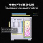 CORSAIR 3500X ARGB Mid-Tower ATX PC Case – Panoramic Tempered Glass – Reverse Connection Motherboard Compatible – 3X CORSAIR RS120 ARGB Fans Included – White