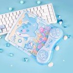 BelugaDesign Shark Mousepad | Cute Kawaii Anime Pastel Blue Mouse Pad | Ocean Underwater Nonslip Mat for Gaming Computer Laptop Keyboard Desk Accessory | Padded Squishy Wrist Rest for Easy Typing