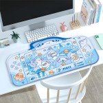 PERFECTSIGHT Cute Shark Party Desk Mat Kawaii Desk Pad, Switch Large Gaming Mouse Pad, Funny Crane Machine Deskmat Mousepad, Anime Blotter Protector Laptop Keyboard Pad for Women Kids Girls Boys