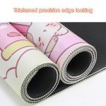 PERFECTSIGHT Cute Kitty Desk Mat Kawaii Desk Pad, Fujiyama Large Gaming Mouse Pad, Funny Cherry Blossom Deskmat Mousepad, Anime Laptop Keyboard Pad Office Home Decor for Women Girls, Sakura Cat