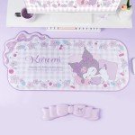 Kuitmor Kawaii Anime Mouse Pad Wrist Rest Support Set - Non-Slip Desk Mat and Memory Foam Bowknot Wrist Rest for Keyboard and Mouse,Perfect for Gaming or Home Office Work - KLM Flower Dream