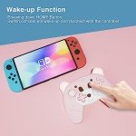 Mytrix Pink Wireless Controller Compatible with Nintendo Switch/Switch Lite, Cute Pro Controller with Macro, Wake-Up, Turbo, Motion, Vibration, Ergonomic Breathing Light, Gift for Gamer Girls Boys