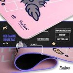 Erik Official Pusheen XXL RGB Gaming Mouse Mat | LED Mouse Mat | 900x400x4 mm Non-Slip Rubber Base Mouse Pad RGB, RGB Gaming Mouse Pad, Keyboard Mouse Mat | Pusheen Gifts | Kawaii Gaming
