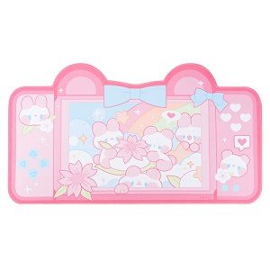 Pink Mouse Pad Large Gaming Mouse Pad, Waterproof Easy Clean,Non-Slip Base Long Office Desk Mat,Durable Large Extended Keyboard Mouse Pad with Stitched Edges for Office Gaming