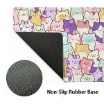 Kawaii Cats Gaming Mouse Pad XL Cute Anime Kittens Japanese Extended Large Desk Mat 31.5”x11.8” Cats Desk Pad for Gamer Non-Slip Rubber Base Stitched Edge Long Keyboard Mousepad for PC Computer Laptop
